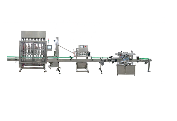 automatic lube oil bottle filling capping and labeling machine