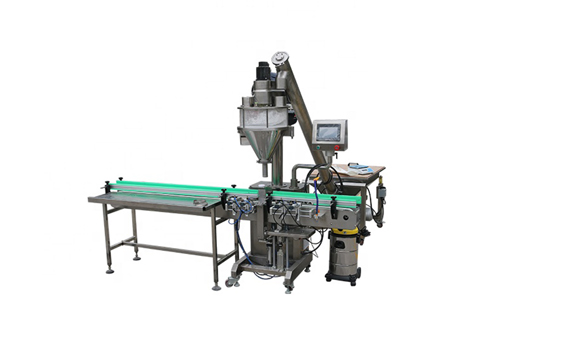 automatic spirulina powder bottle filling and capping machine