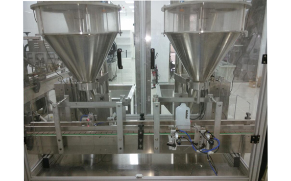 automatic spirulina powder bottle filling and capping machine