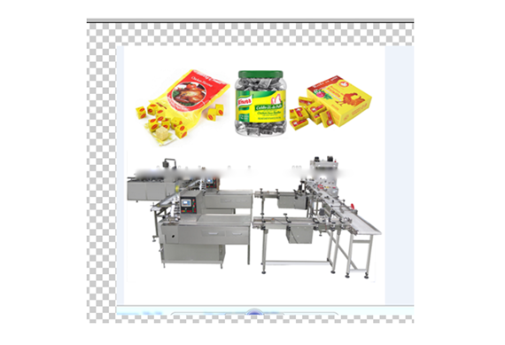 Shanghai automatic 10g 12g 8g 4g 5g Customized stock seasoning maggi spice cube pressing wrapping boxing bagging machine