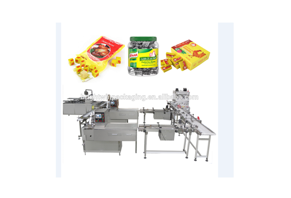 China Manufacturer cube de bouillon machine de presse press forming wrapper boxing packing machine