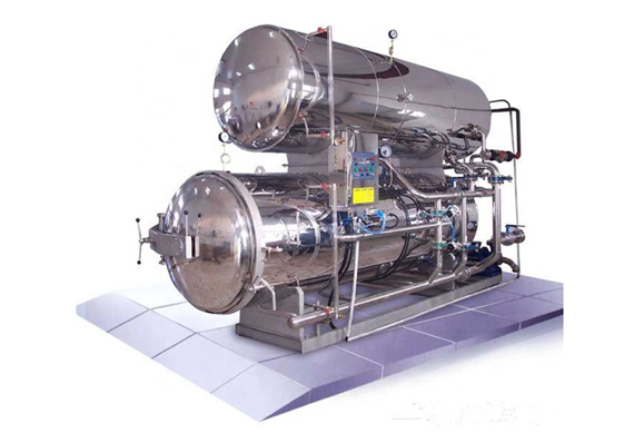 Rotary retort autoclave sterilizer of food processor for types of canned tuna