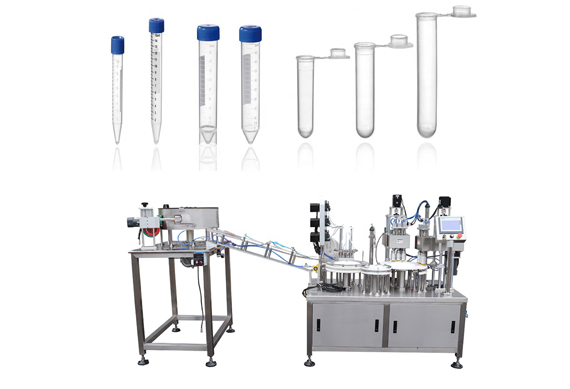 Hot sale UK fully automatic IVD reagent filling machine for 0.5-15ml plastic rapid tubes