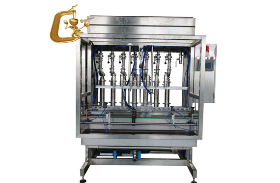 Automatic bottle filling machines with 8 nozzles