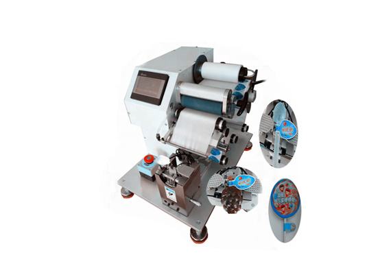 soft tube folding half fold labelling machine