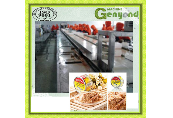 Commercial tuna in oil production line / canned tuna production line