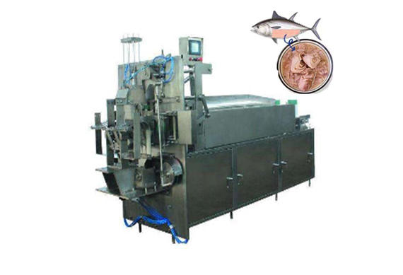 automatic tuna fish cutting and filling machine