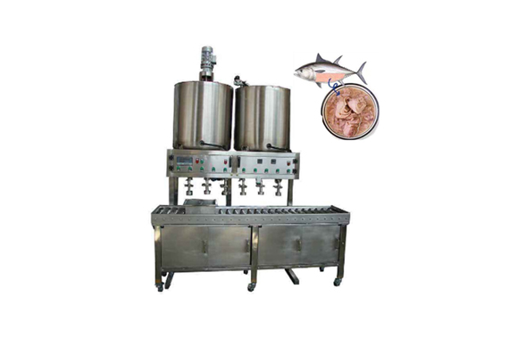 automatic tuna meat cutting machine filling device