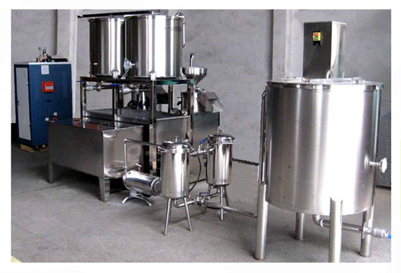 Automatic almond milk processing plant
