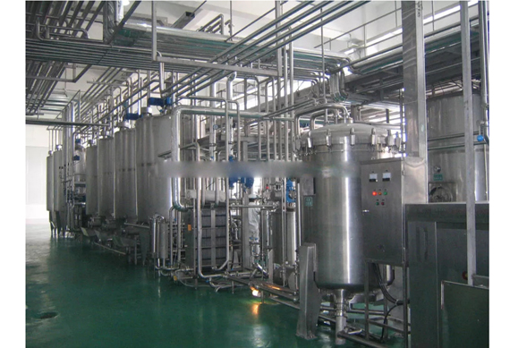 Automatic almond milk processing plant