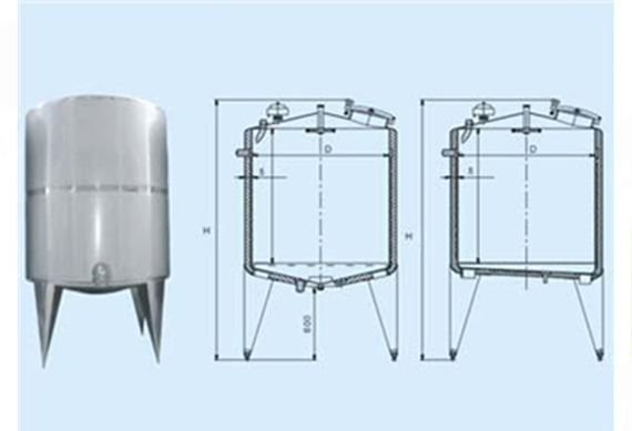 china 2000kg age tank for ice cream processing