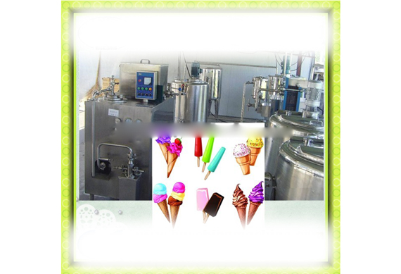 Industrial ice cream processing plant / ice cream making machine