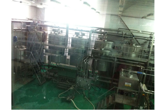 High efficiency frozen pasteurized egg liquid processing line