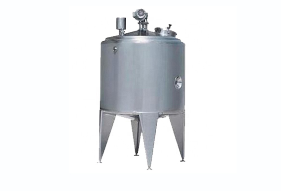 Vertical double jacketed stainless steel mixing agitator tank