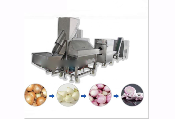 Automatic Onion peeling and root cutting machine