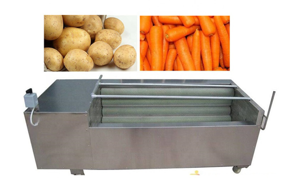 Automatic Carrot Washing Peeling Machine Ginger Potato Washing Machine