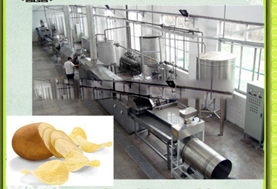 Flavored potato chips / sticks processing machine / fried potato snack production line