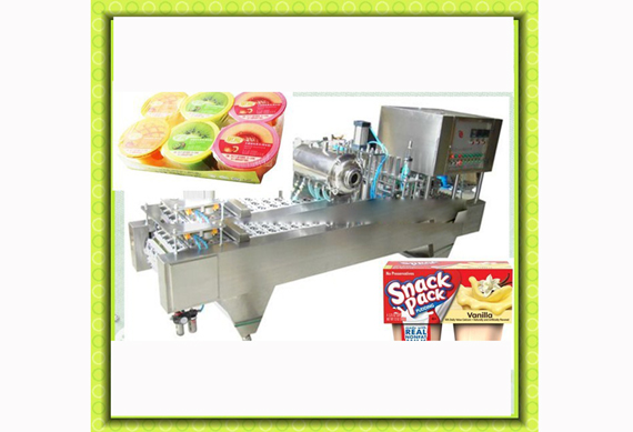 fruit jelly making machine / pudding filling & sealing machine