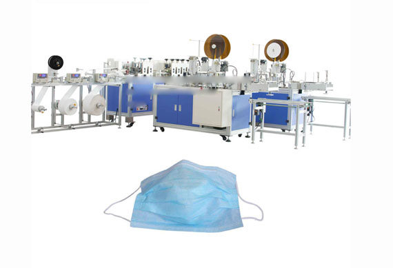 Fully full automatic three layer disposable mask machine