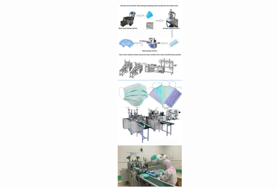 Full Automatic Flat Medical/Surgical Mask Three Layers Type Mask Making Machine