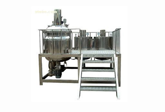 Cosmetic cream vacuum emulsion machine / shaving cream high speed mixer