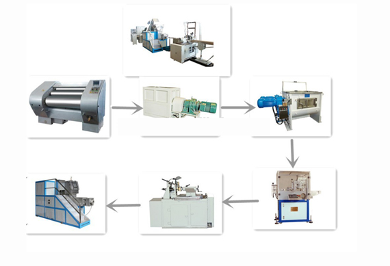 Industrial bar soap production line / bar soap processing machine