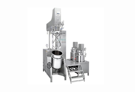 Cosmetic vacuum mixing machine / body lotion high speed mixer / facial cream vacuum homogenizer