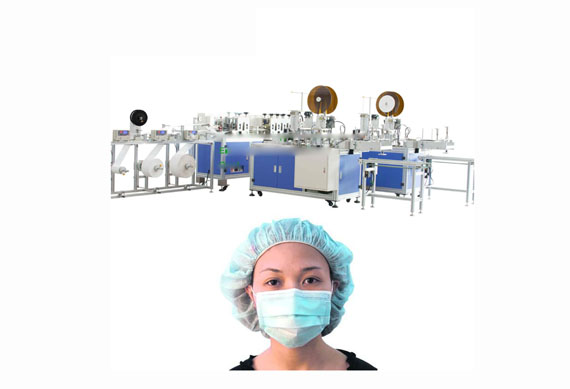 Disposable three-layer three layers mask making machine