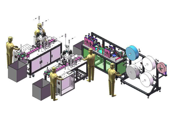 semi automatic non woven face mask machine