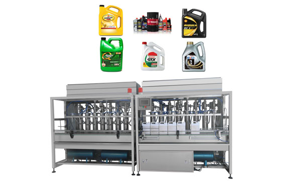 Automatic manufacturing engine oil bottle filling capping labeling machine