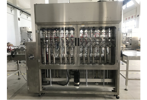 Automatic hand wash filling capping two sides labeling machine