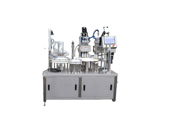 Automatic tubular bottle liquid aseptic filling production line