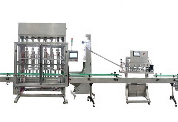 Automatic detergent filling machine with video