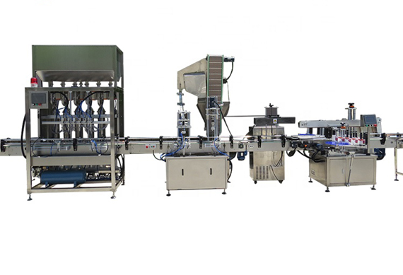 Automatic lube oil filling capping and labeling machine