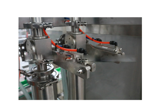 Automatic hand sanitizer filling and self-adhesive labeling line