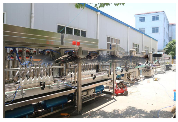 automatic pneumatic liquid bottle filling capping and labeling machine with VIDEO