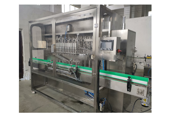 automatic dish washing soap bottle filling capping and labeling machine with video