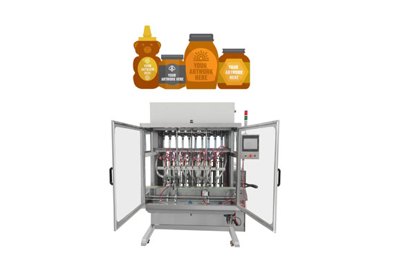 PCL control Shanghai factory auto honey filling capping machines