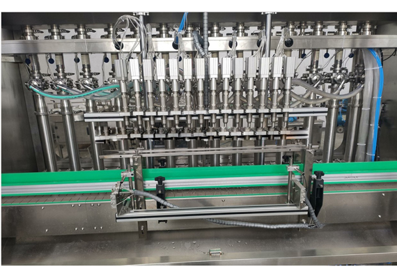 Automatic hand sanitizer gel piston filling capping labeling machine