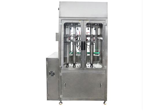 Hand washing piston filling capping and labeling line