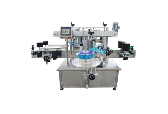 Hand washing piston filling capping and labeling line