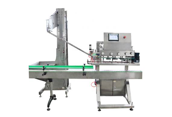 Hand washing piston filling capping and labeling line