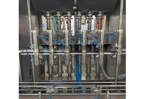 pneumatic pistons liquid soap bottling machine