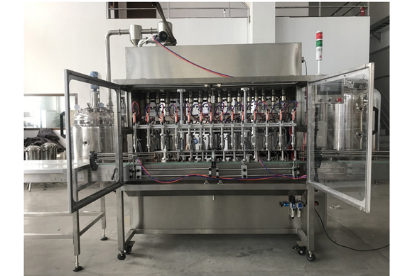 High capacity automatic bottle filling machine for paste