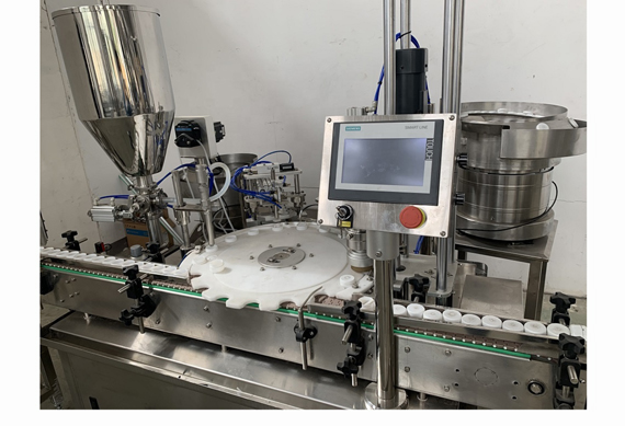 automatic liquid cream filling and capping machine