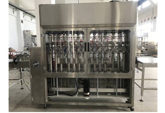 Automatic liquid soap filling capping two sides labeling machine