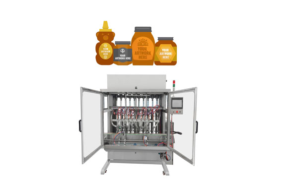 PCL control Shanghai factory auto honey filling capping machines