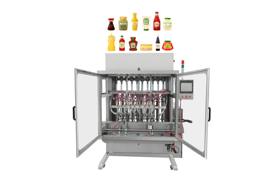 Full automatic 4 nozzle honey salad dressing filling machine