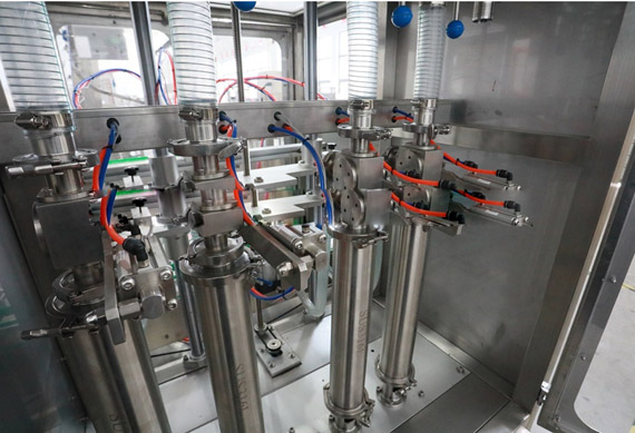 Refined olive oil piston filling capping and labeling line