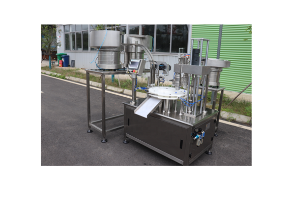 Automatic diagnostics ivd liquid filling capping machine for assay buffer with video